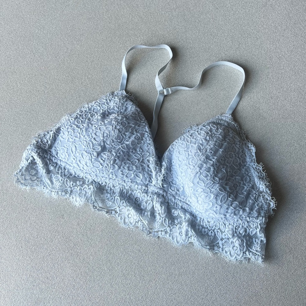 Women’s Baby Blue Aerie Lace Racerback Wireless Bralette